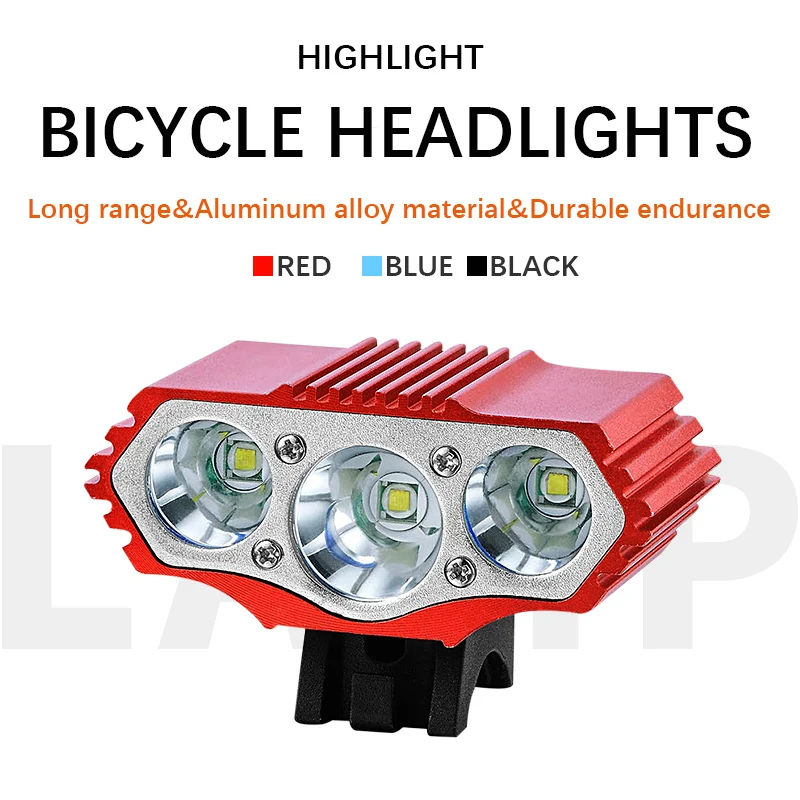 Waterproof Bike Light 3xT6/L2 LED Front Bicycle Headlight 4Modes MTB Safety Night Cycling Lamp+Rechargeable Battery Pack+Charger Waterproof Bike Light 3xT6/L2 LED Front Bicycle Headlight 4Modes MTB Safety Night Cycling Lamp+Rechargeable Battery Pack+Charger