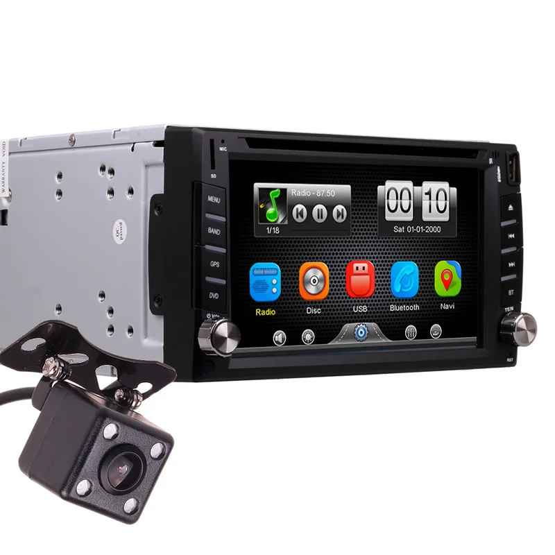 

2Din Universal Car In Dash Touch Screen Bluetooth Radio CD DVD MP3 Video Media Player Head Unit Stereos (Without GPS)