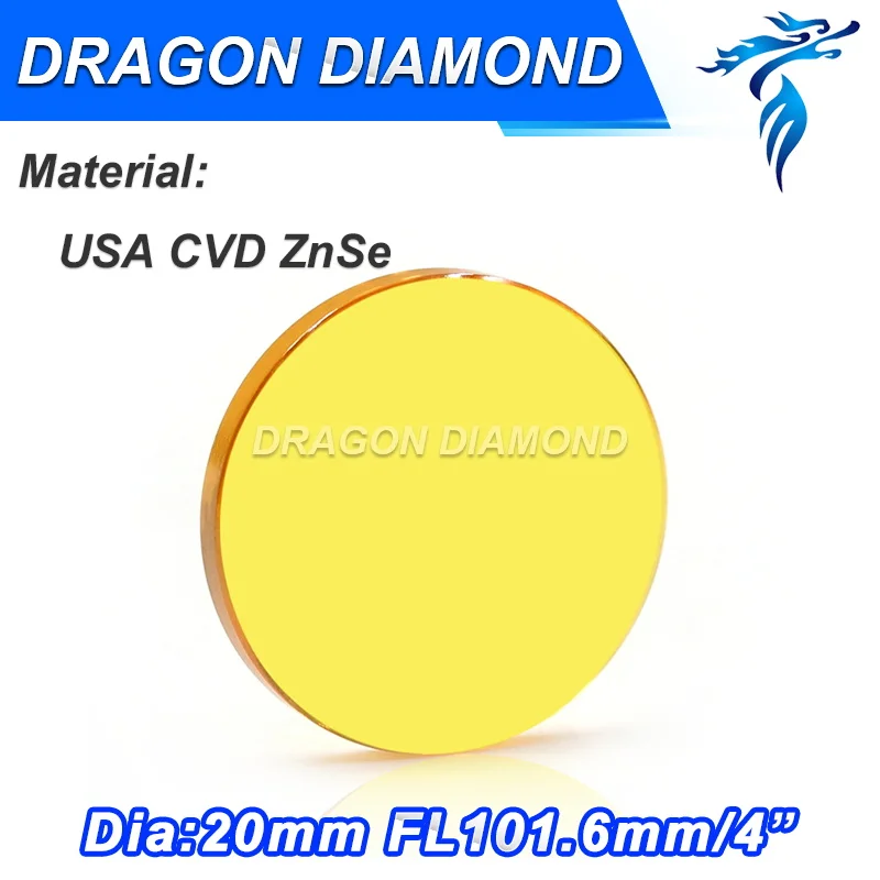 

Free Shipping USA ZnSe Co2 Laser Focus Lens Diameter 20mm Focal Length 101.6mm For Co2 Laser Cutting And Engraving cnc Machine