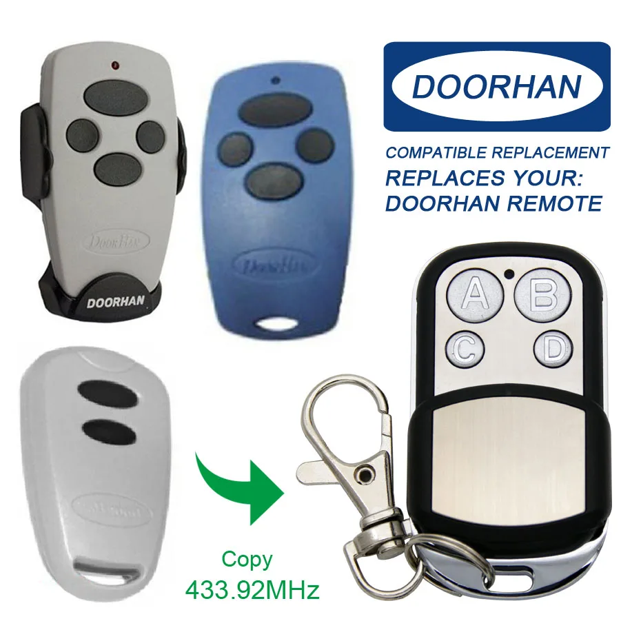 DoorHan TRANSMITTER 2 433.92NHz remote control universal garage door ...