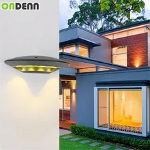 Светодиодный наружные настенные лампы наружные водонепроницаемые бра 12 Вт Светодиодный светильник садовые наружные настенные лампы Современные aluminum алюминиевые водонепроницаемые