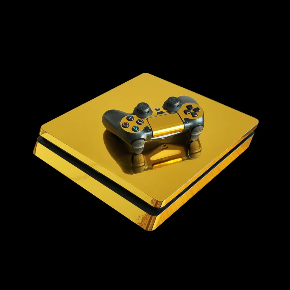 Цвета: золотистый серебристый синий и красный цвета PS4 тонкая кожа Стикеры