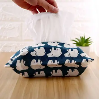 

2019 Portable Tissue Bag Classic Geometry Pattern Linen Napkin Towel Paper Bags Creative Car Home Storage Holder Paper Case