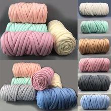 Super Bulky Arm Knitting Wool Roving Knitted Blanket Chunky Wool Yarn Super Thick Yarn For DIY Knitting/Crochet/Carpet/Hats D20 500g 6cmthick roding wool gaint diy chunky giant knitting soft blanket yarn merino wool yarn knitting wool extreme merino wool