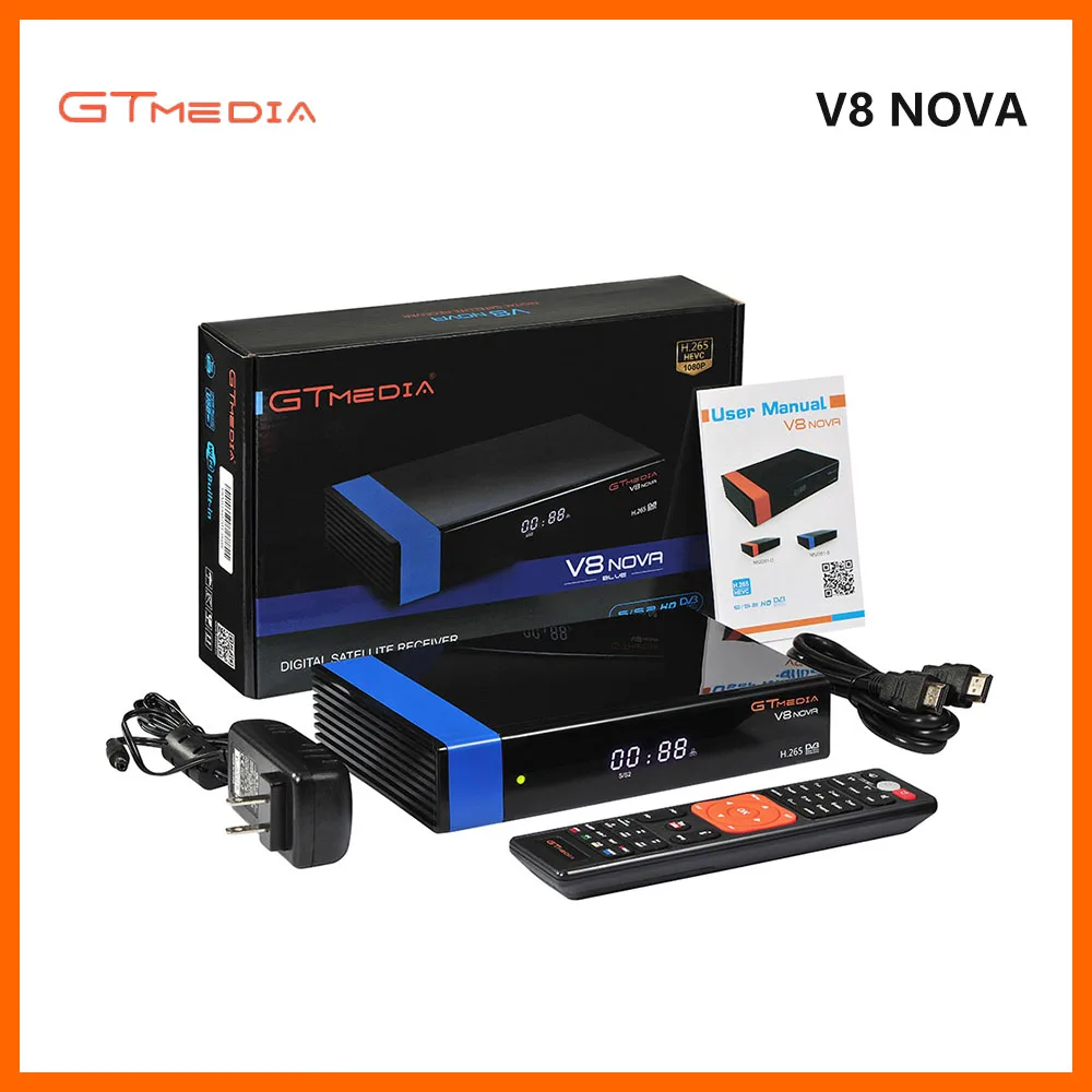 

H.265 DVB-S2 Receiver GTMEDIA V8 NOVA with Built-in WiFi support CCCamd Newcamd PowerVu Biss IPTV Youtube Youporn HD Set Top Box