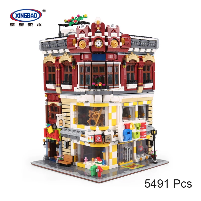 

XingBao 01006 Genuine Creative MOC City Series Toys and Bookstore Set Building Blocks Bricks Toy Model Gift 5491 Pcs