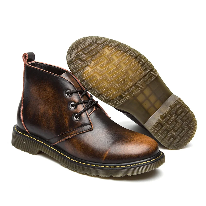 Black Motociclista Homens Trabalho Sapatos Moda brown Redondo Lace Casual Pé Homem Manter Aquecido Segurança wine Militar Couro Botas De Inverno Boots Dedo Ankle up gray Marca Red Do qzIgt7x