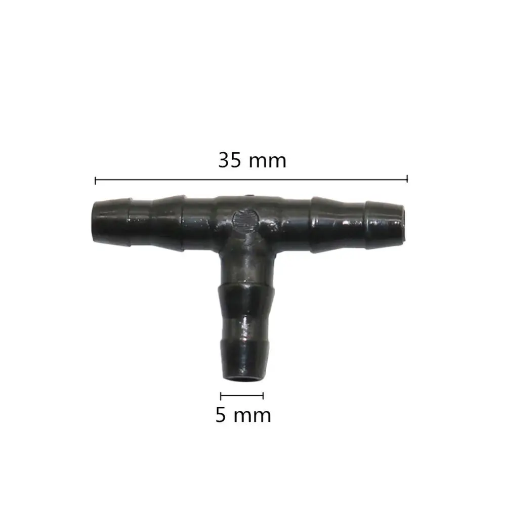 3-сторонний выход соединитель шланга 4 мм разветвитель для садового шланга сельскохозяйственной ирригации коннектор водяных шлагов 4/7 шланг 30 шт - Цвет: Black