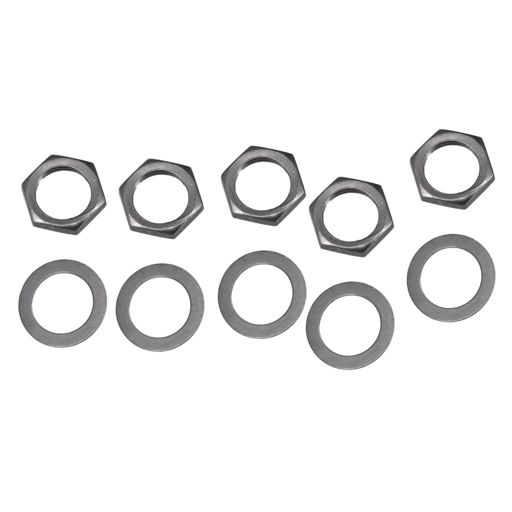 10Pcs Electric Guitar Iron Guitar Jack Nut Jack Socket Nut Electric Guitar& Bass Replacement for Electric Guitars & Bass Socket