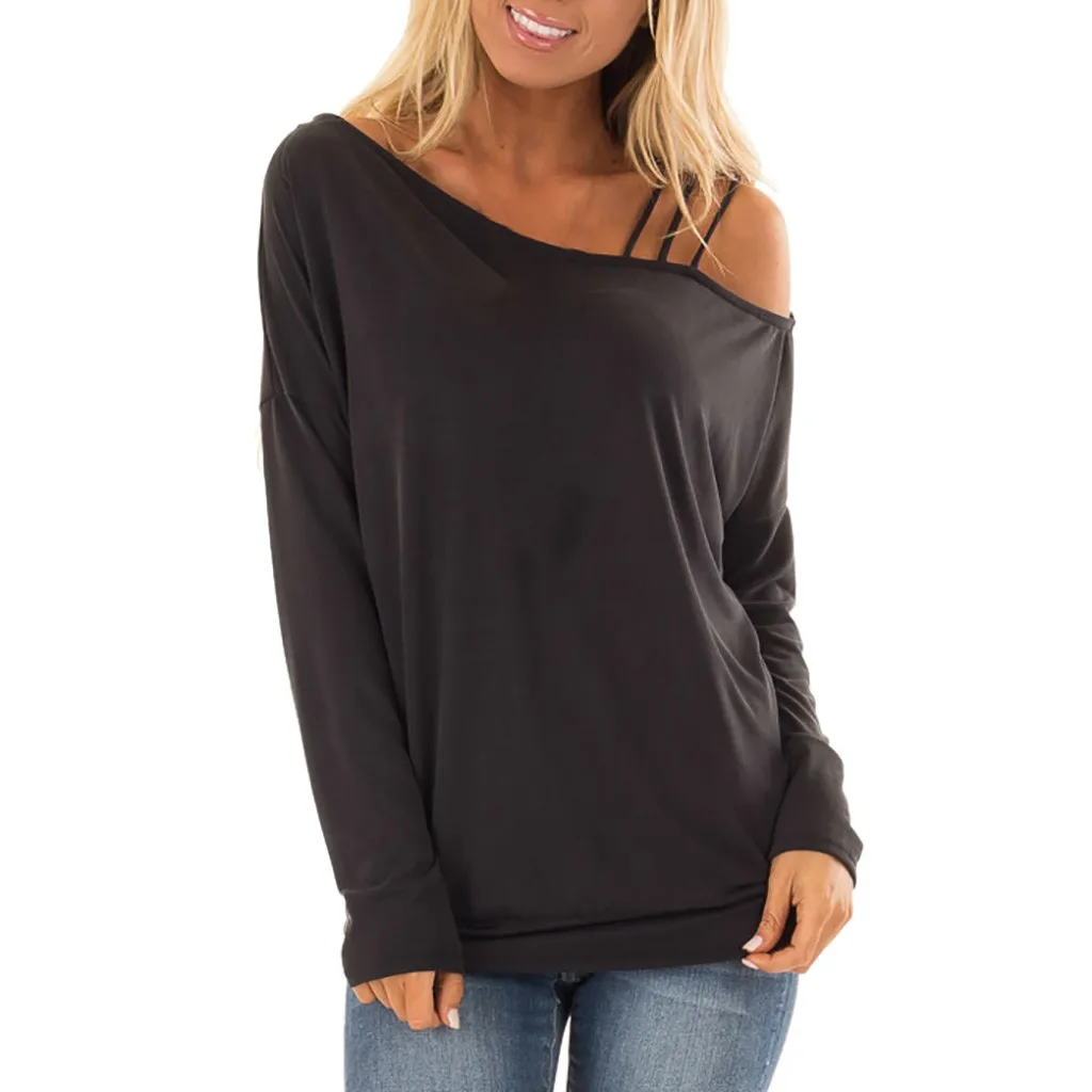 Women Long Sleeve Round Neck Blouse Solid Color Casual T-Shirt Elegant Tee Top Women Long Sleeve Round Neck Blouse Solid Color Casual T-Shirt Elegant Tee Top