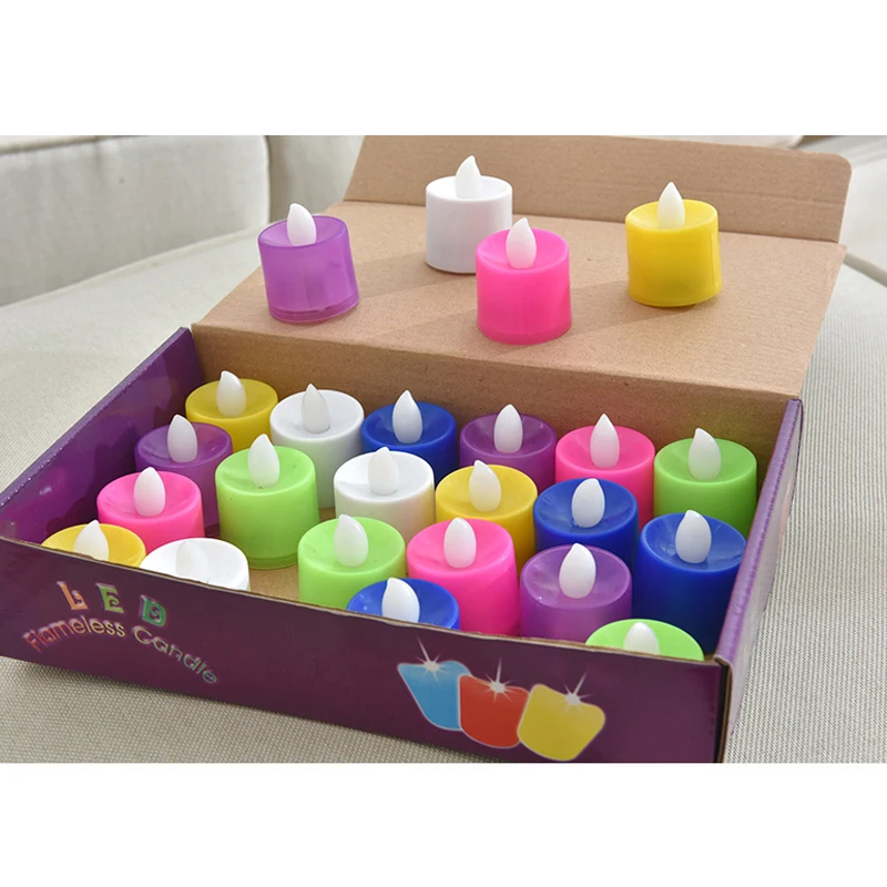 Unisex Children Adult Small Luminous Candle Colorful Halloween