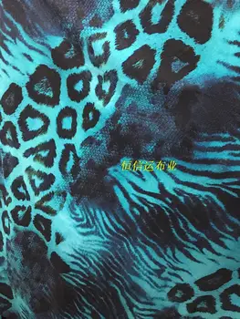 

Four new tiger leopard snakeskin spandex elastic cloth with stage performances and Latin dance clothing fabrics