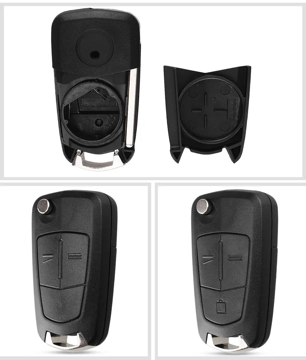 KEYYOU 2 кнопки откидной складной чехол для ключей брелок для Vauxhall Opel Corsa Astra Vectra Signum Автомобильный Брелок чехол