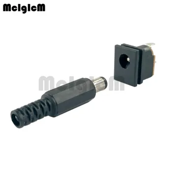 

10pcs DC Power Male Jack Plugs Socket 5.5X2.1mm+ Plug Female SMD PCB Mounting DC015 Connetors Kit DIY Adapter Connector