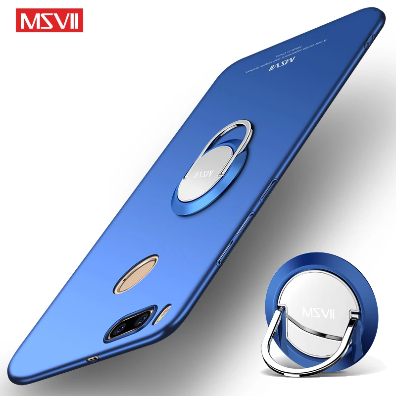 

MSVII Cover For Xiaomi Mi A1 Case Finger Ring Slim Matte Cases Xiaomi A1 Case Xiomi Mi5X Car Holder Cover Xiaomi Mi 5x Mia1 Case