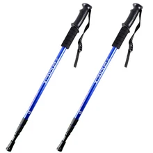 2 шт наружная Алюминиевая Телескопическая Регулировка прогулки/Пешие прогулки палка с компасом(прямая ручка