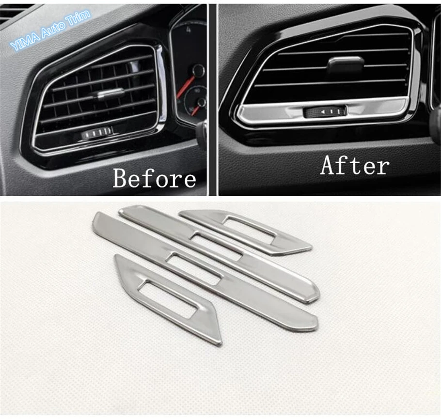 Lapetus Auto Styling Side Air Conditioning AC Outlet Vent Adjustment Pulley Cover Trim Fit For Volkswagen T-Roc T Roc