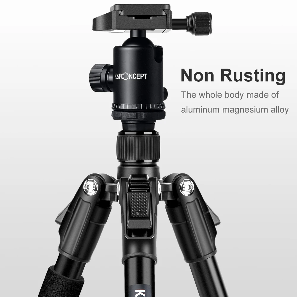 K& F концепция 5" Профессиональный штатив для DSLR камеры монопод 5 секций с 3/8" сменной шаровой головкой 360 градусов и быстросъемным