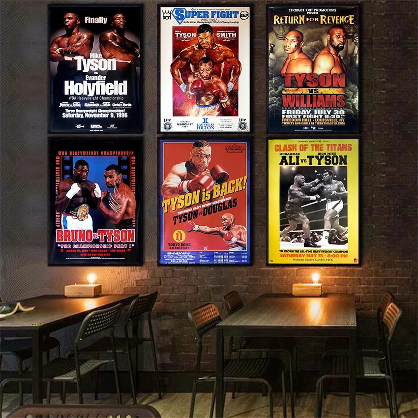 

HD printing Paper poster Mike Tyson Famous Boxing Champion White Kraft Paper Posters poster Home Wall sticker Decor 42*30cm