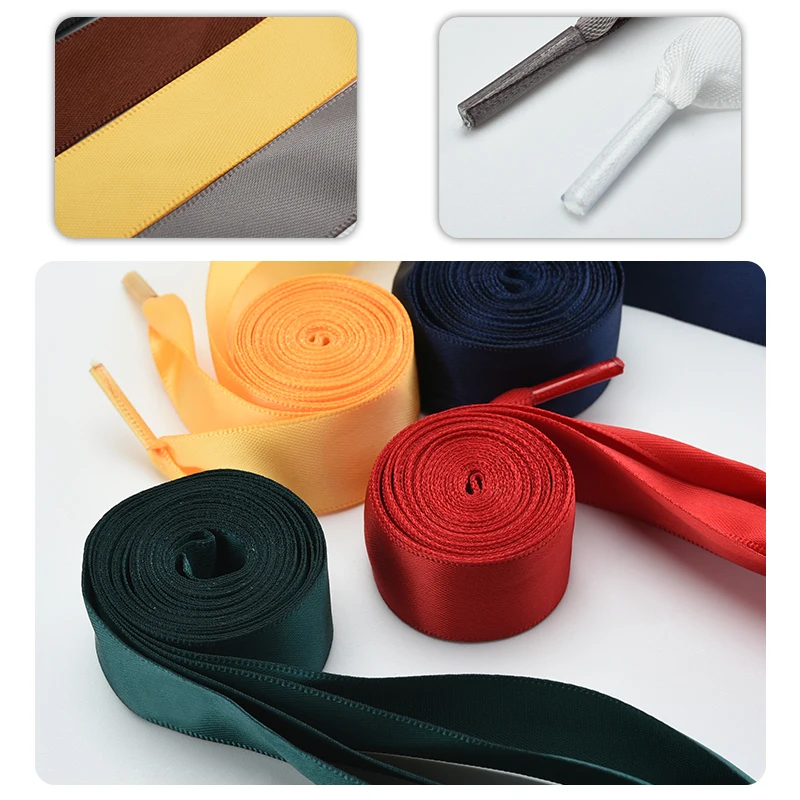 Soumit Candy Colors Shoelaces for Canvas Sneakers Sport Shoes Colorful Satin Ribbon Long Rope Flat Laces Long 120CM Shoelaces