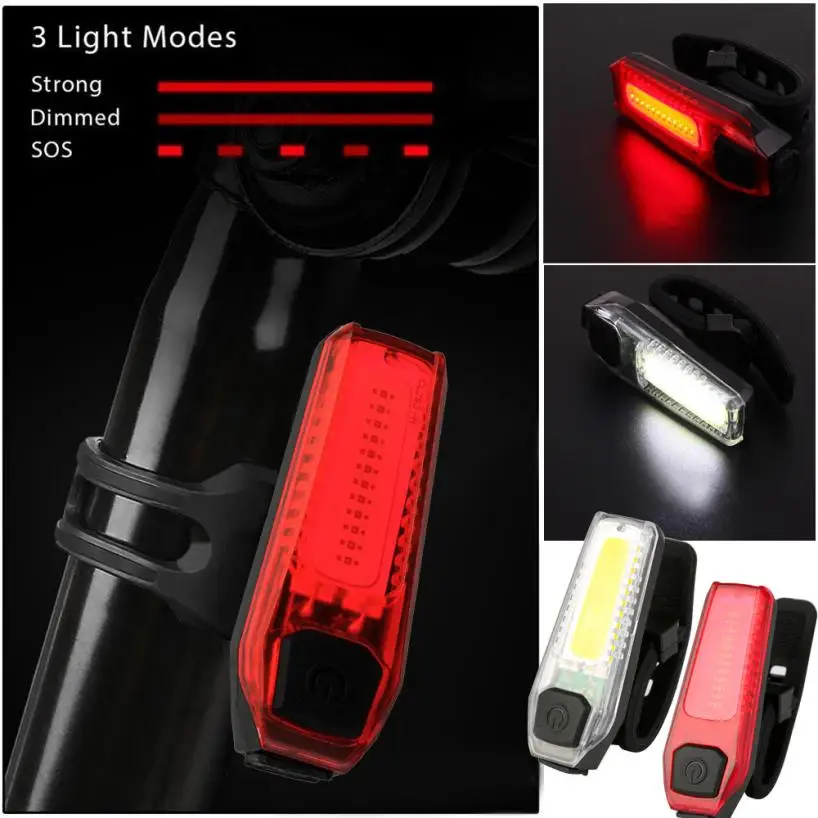LED Cycling Bicycle Bike Taillight Safety Warning Lamp Flashing Alarm