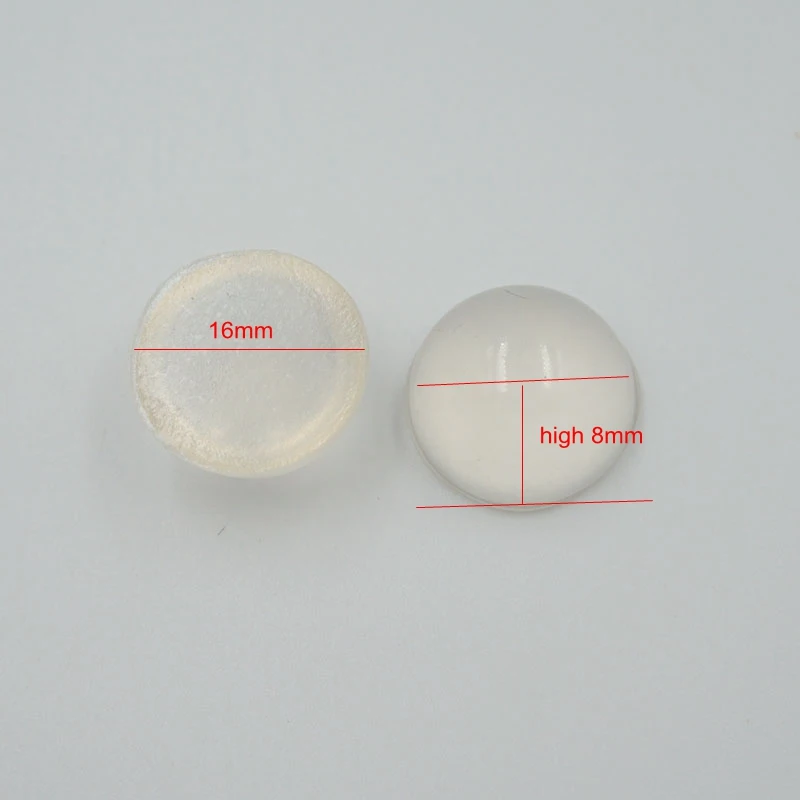 Door Stopper 16MM Dia 8MM Thickness Silicon Rubber Kitchen Cabinet Self-Adhesive Damper Pad Furniture Hardware 7