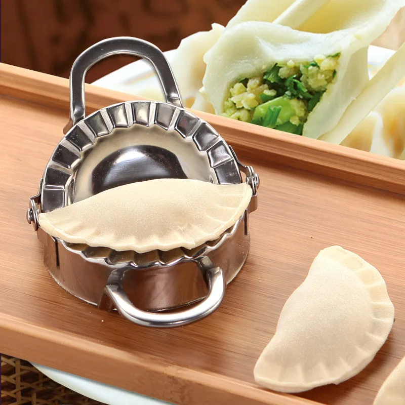 Kitchen Tools Dumpling Jiaozi Maker Mould Eco-Friendly Pastry Stainless Steel Wraper Dough Cutter For Kitchen Making Tools Hot