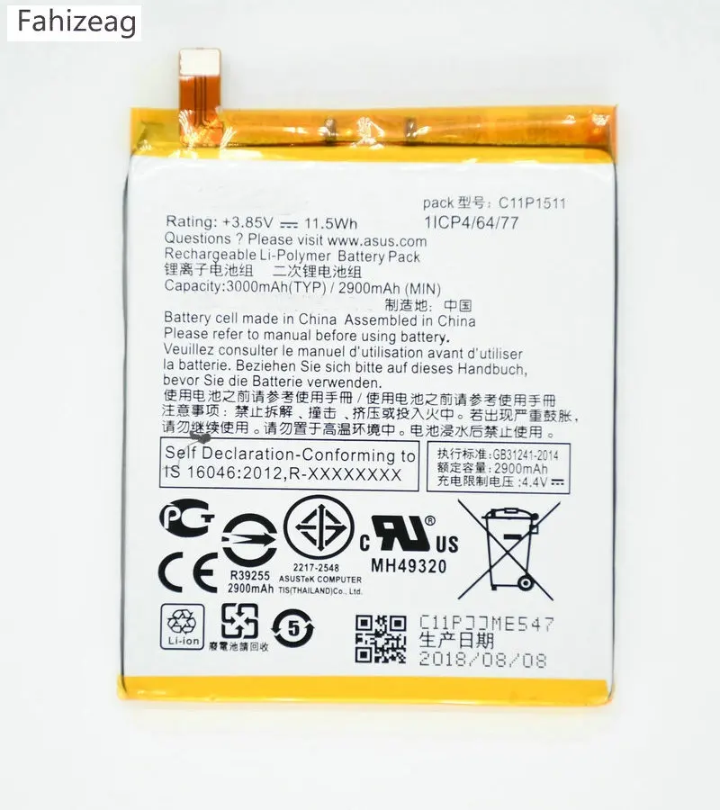 Fahizeag 2900mAh C11P1511 C11P 1511 запасная батарея для Asus ZenFone 3 ZenFone3 ZE552KL Z012DA Z012DE | Мобильные