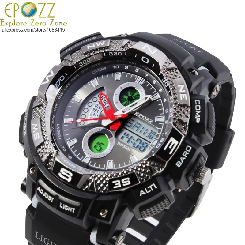 

EPOZZ sport watches for men 50 meters waterproof antifreeze relogio masculino shock resistant digital watch digital-watch E1311W