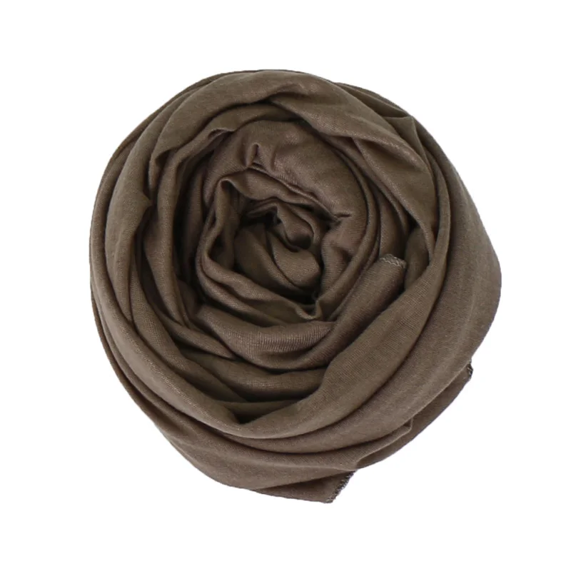 Высококачественный хлопковый хиджаб из Джерси, Одноцветный шарф, простые эластичные женские шарфы, макси платок, мусульманские шарфы, 20 шт./лот, 31 цвет - Цвет: 23