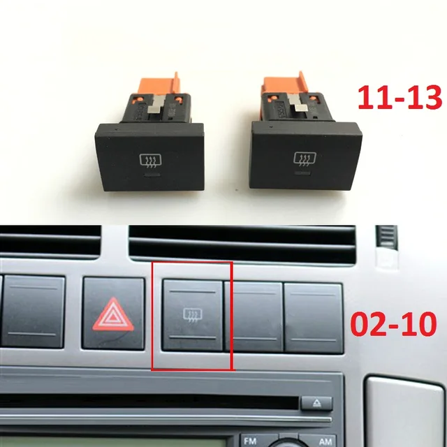 Saboway Heated Rear Window Demister Switch Button for POLO 6R 2011 2014 6R0 959 621 & Polo MK6