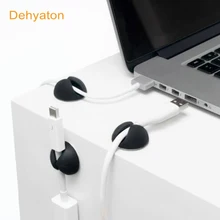 Dehyaton Holder Cable Winder Wire Organizer Desktop Clips Management Headphone Cord Holder For iPhone Charging Data