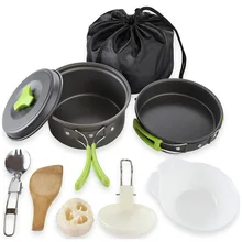 Best Offers Outdoor 10Pcs Camping Cookware Portable Cooking Equipment Mess Kit Bowls Backpacking Gear Best Offers Outdoor 10Pcs Camping Cookware Portable Cooking Equipment Mess Kit Bowls Backpacking Gear