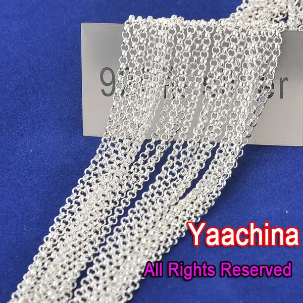 

Fast Shipping New 30" 925 Sterling Silver Pearl Chains Cross Linker Chains Necklace Sets Jewelry