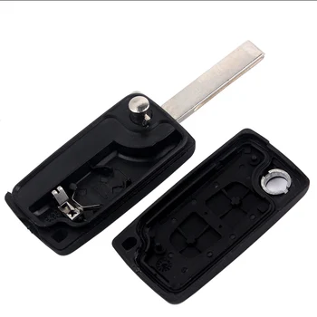 

2 Buttons Flip Folding Key Case Blank Shell For Peugeot 107 207 307 307S 308 407 607 2BT