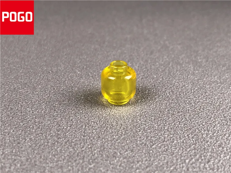 10 шт./лот MOC Кирпичи DIY Красочные прозрачные фигурки голова развивающие
