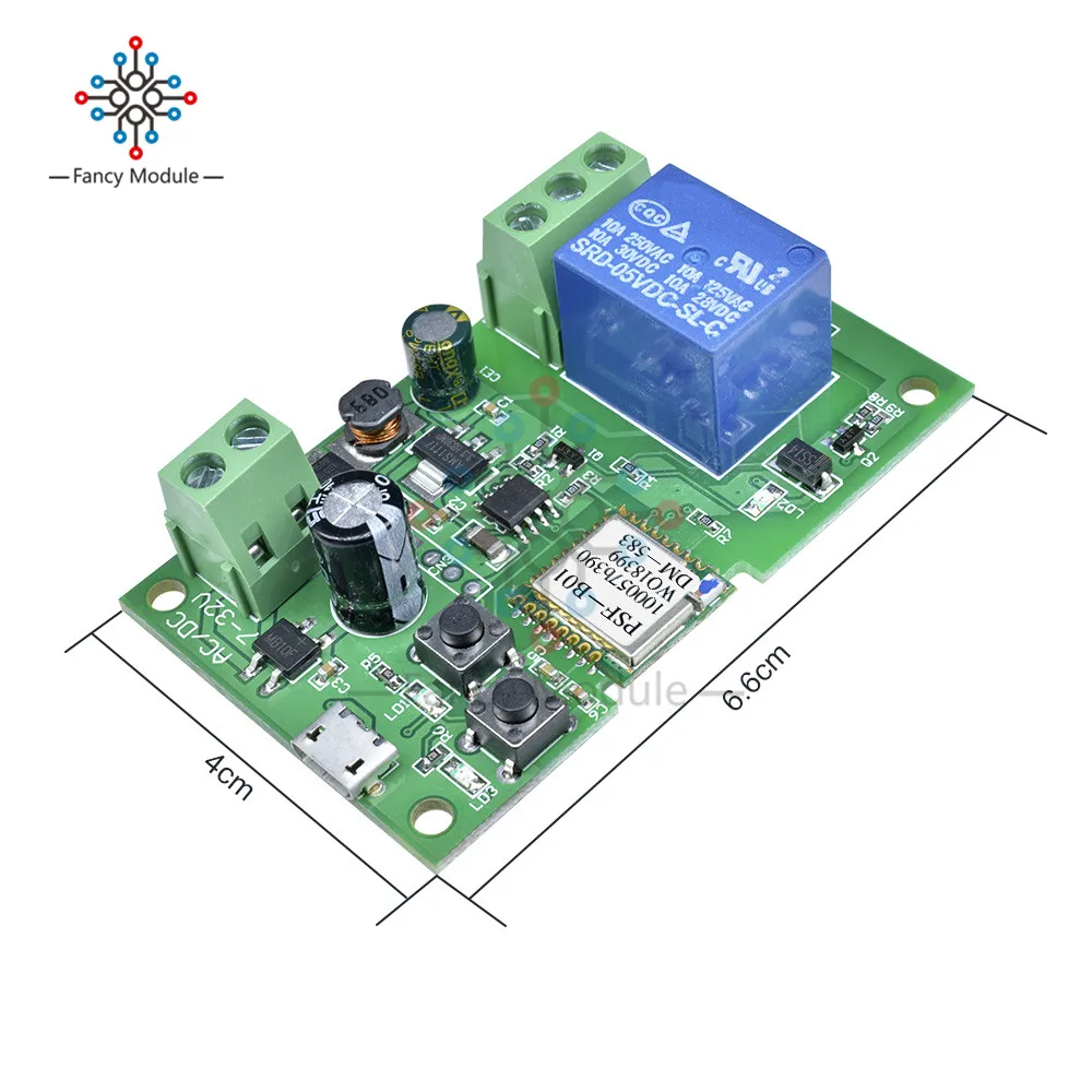 DC 5 V-12 V пробежку с встроенной функцией спуска затвора интеллектуальная беспроводная(Wi-Fi) Беспроводной переключатель релейный модуль с помощью приложения Управление