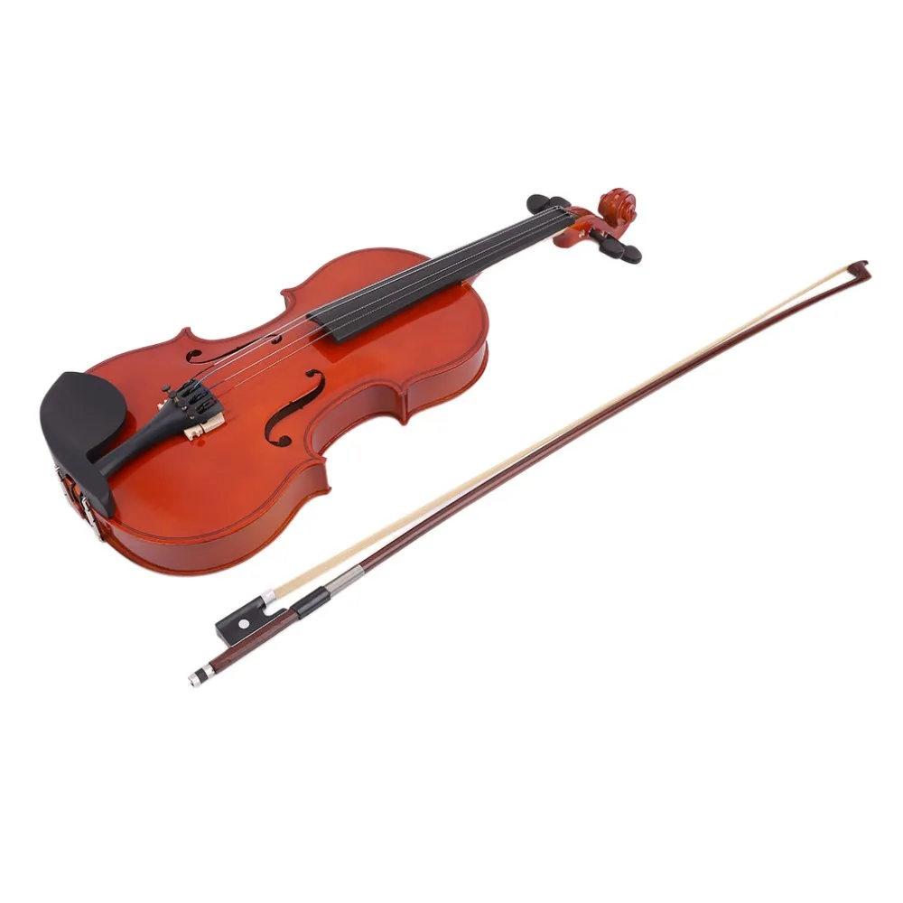 

4/4 High Grade Full Size Solid Wood Natural Acoustic Violin Fiddle With Case Bow Rosin Professional Musical Instrument New