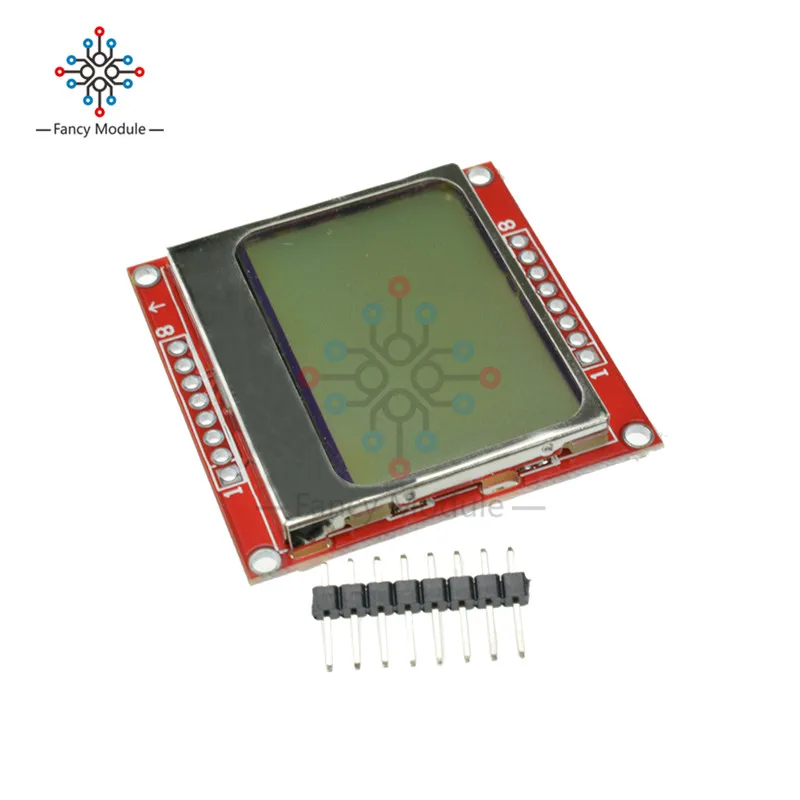 

Hot Sale Smart Electronics 84x48 84*48 5100 LCD Module With White Blacklight Adapter PCB LCD5100