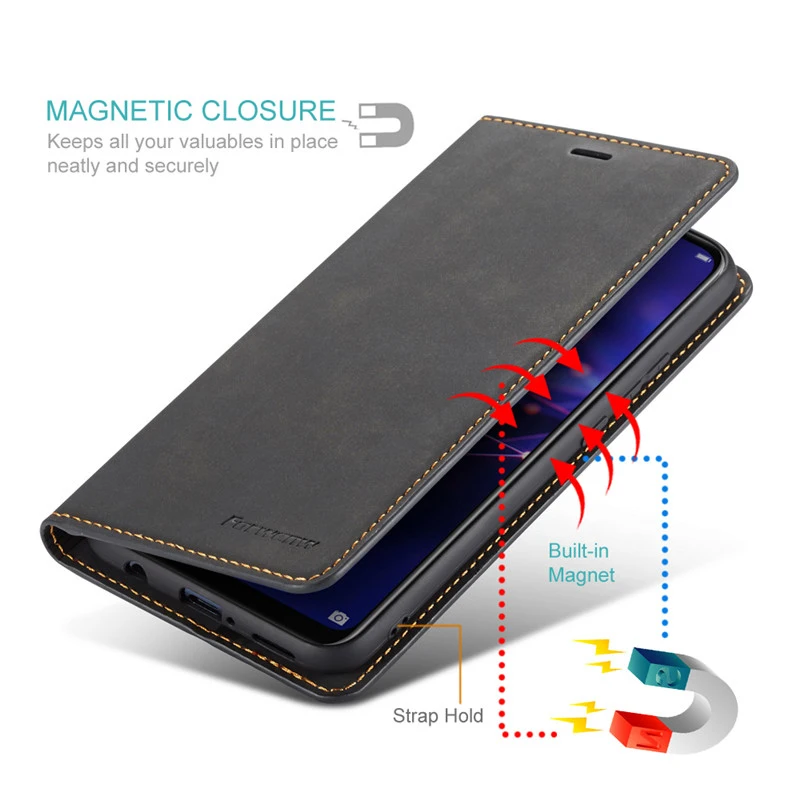 Магнитный кожаный чехол для Huawei Mate 20 30 P20 P30 P40 Pro Lite P Smart Plus 2019 2020 Honor10lite кошелек с