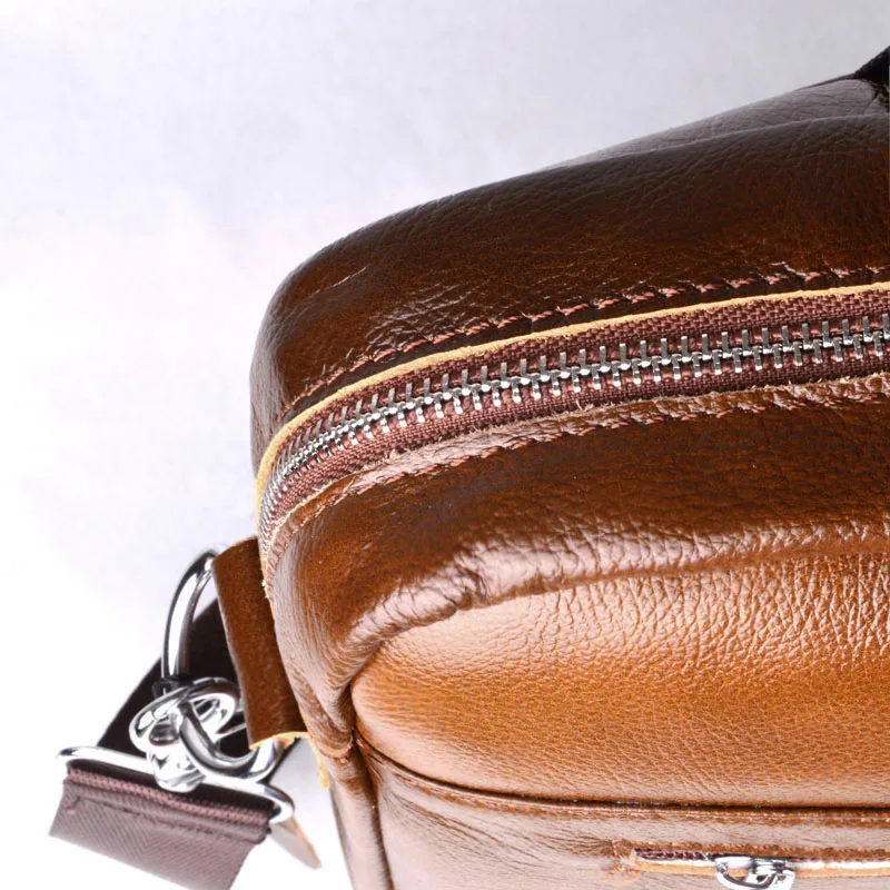 Натуральная кожа натуральная кожа сумка для ноутбука Сумки коровьей Для мужчин сумка Для мужчин Путешествия коричневый кожаный портфель