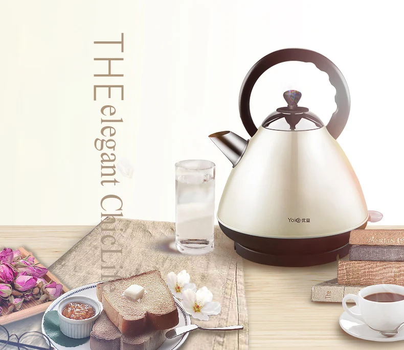 2L 304 Stainless Steel Electric Kettle Insulation Water Kettle 1800W Household Quick Heating Electric Boiling Teapot 220V