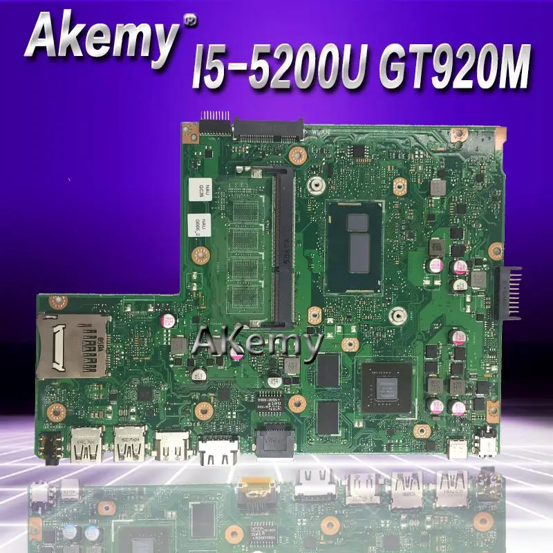 

Akemy X540LJ Laptop motherboard for ASUS X540LJ X540L F540L X540 Test original mainboard I5-5200U GT920M