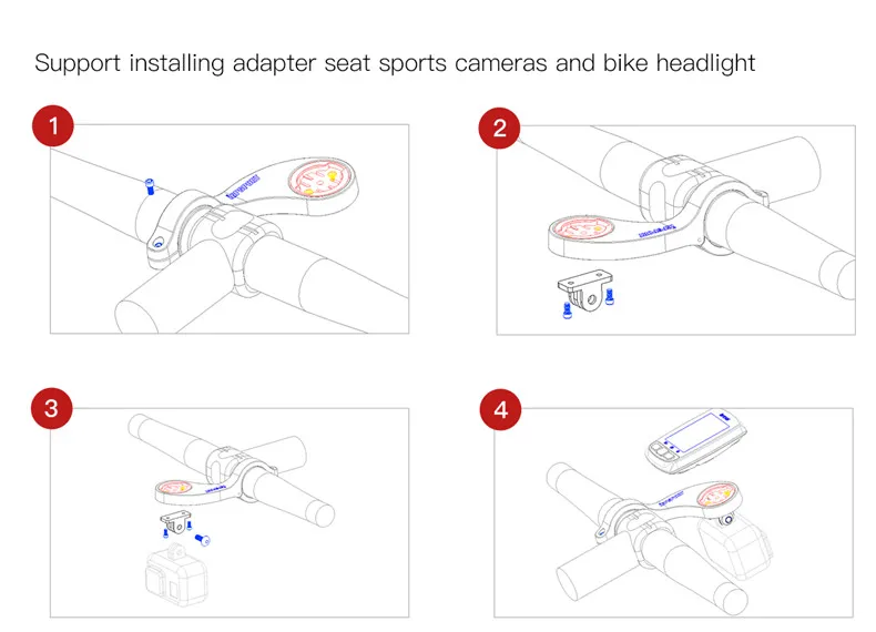 IGPSPORT велосипедный компьютер передний держатель экшн-держатель для камеры Gopro Крепление Аксессуары для велосипеда S60 S80 S81 руль