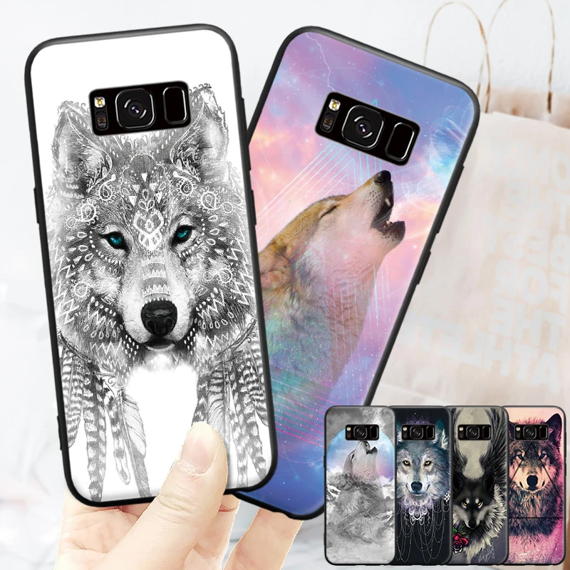 

Night Starry Sky Roaring King Wolf Pattern For Samsung Galaxy A3 A5 A8 J3 J5 J7 2015 2016 2017 2018 Hard Phone Case