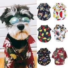 Рубашки для собак, одежда для домашних животных, рубашка поло для собак, гавайская рубашка, одежда для маленьких собак, чихуахуа, Модный летний Французский бульдог