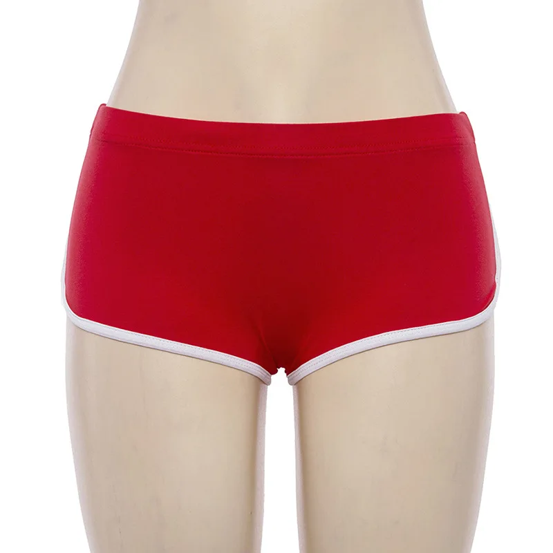 Женские сексуальные красные летние шорты для бега на бедрах пуш-ап шорты для спорта и отдыха женские горячие черные шорты