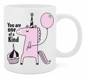

You Are One Of A Kind (Unicorn) - 11 Oz White Ceramic Glossy Mug With Large C-handle
