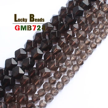 

Natural Smoky Quartzs Stone Beads 15inch Faceted Gem Stone For Jewelry Making 6/8/10mm Spacer Beads Diy Bracelet