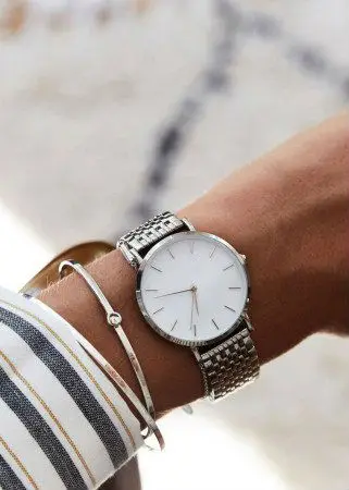  Neutral NO LOGO rose gold stainless steel table avocado white seashell surface quartz watch women r